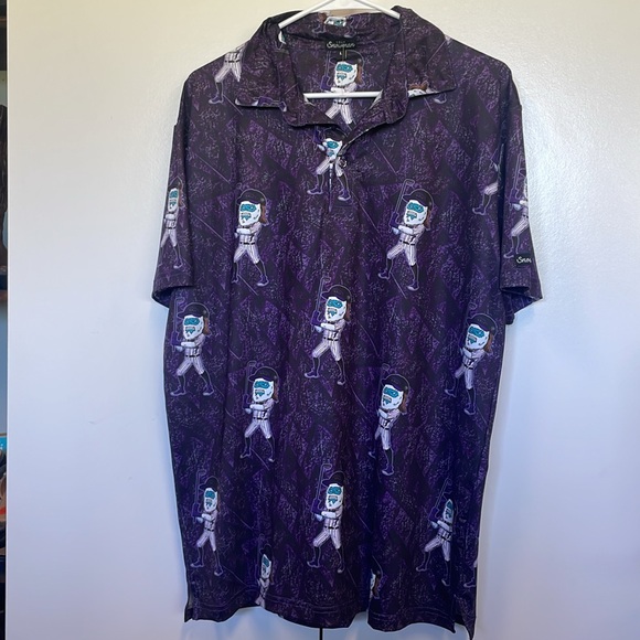 New Golf Snowman golf shirt. Baseball player with club pattern. Silly. Gift. - Picture 2 of 5